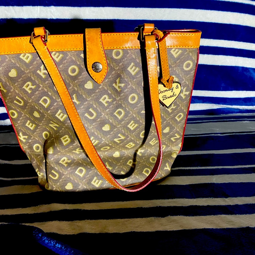 Dooney & Bourke Crossword  Style with Brown leather purse